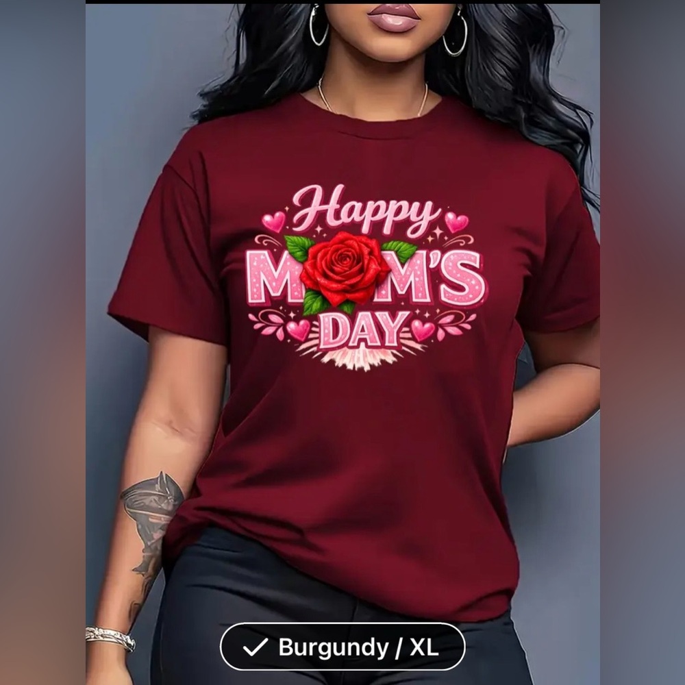 Mothers Day Burgandy T-Shirt NWOT